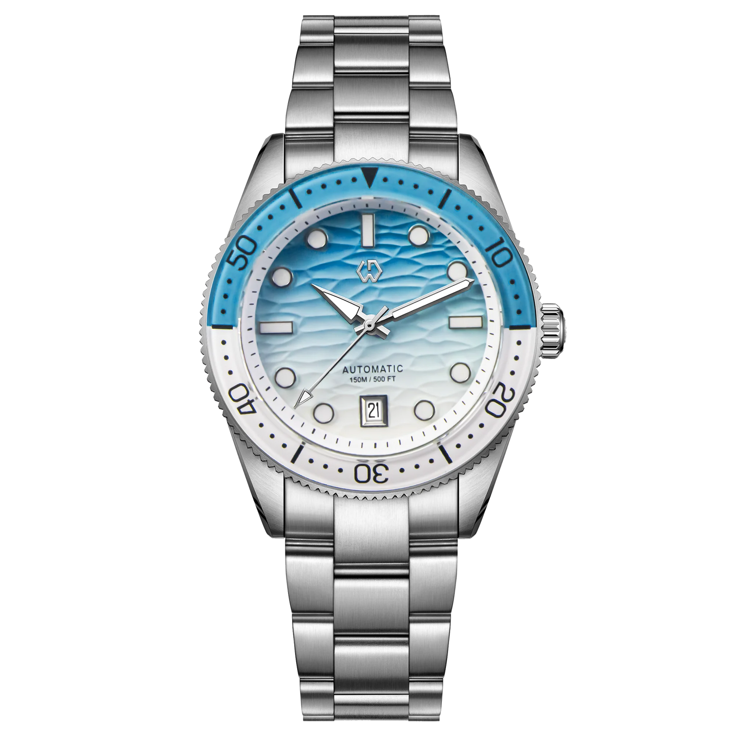 Reloj Automático de Buceo para Hombre 40mm – Esfera Azul Oceánica, Movimiento Japonés 8215, Cristal de Zafiro, Resistente al Agua 150M ⭐4.8 (201 Opiniones)