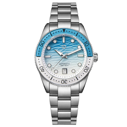 Reloj Automático de Buceo para Hombre 40mm – Esfera Azul Oceánica, Movimiento Japonés 8215, Cristal de Zafiro, Resistente al Agua 150M ⭐4.8 (201 Opiniones)
