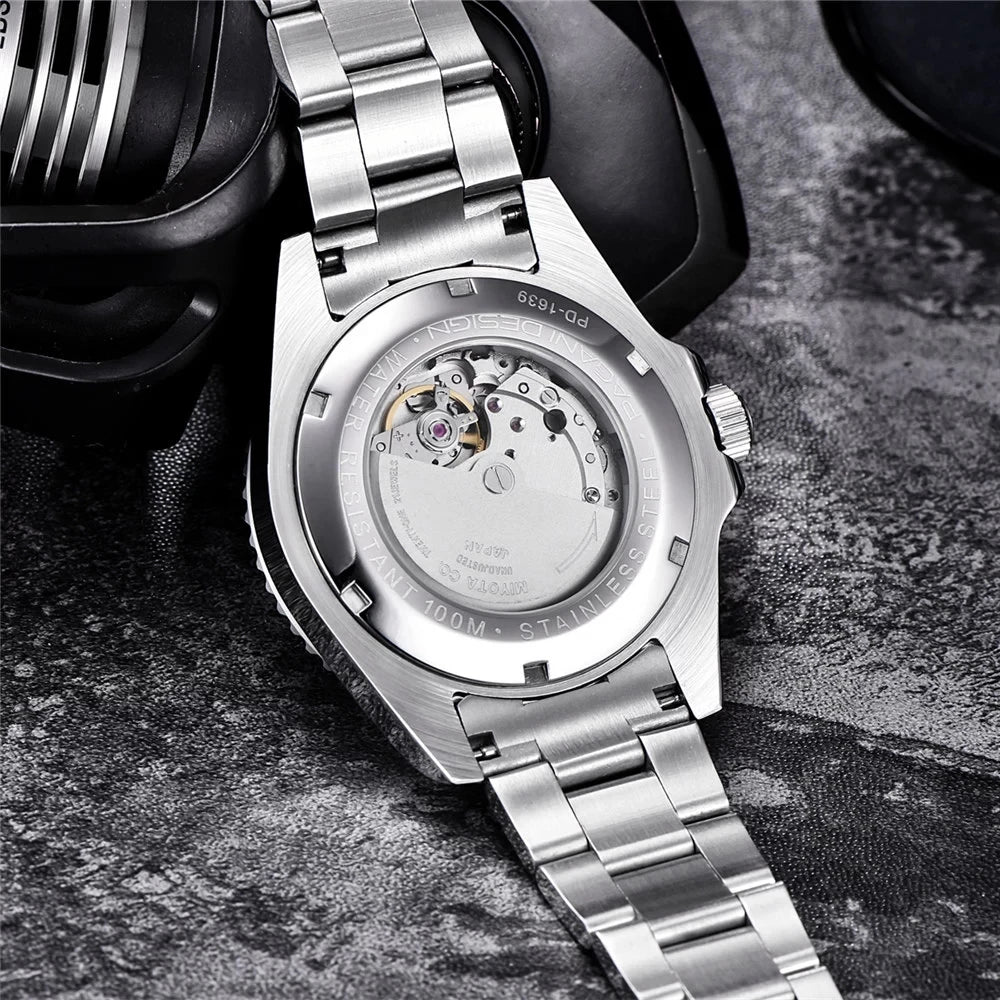 Reloj Automático Hombre 43mm – Movimiento NH35, Cristal de Zafiro, Acero Inoxidable, Deportivo 100M ⭐4.7 (184 Opiniones)