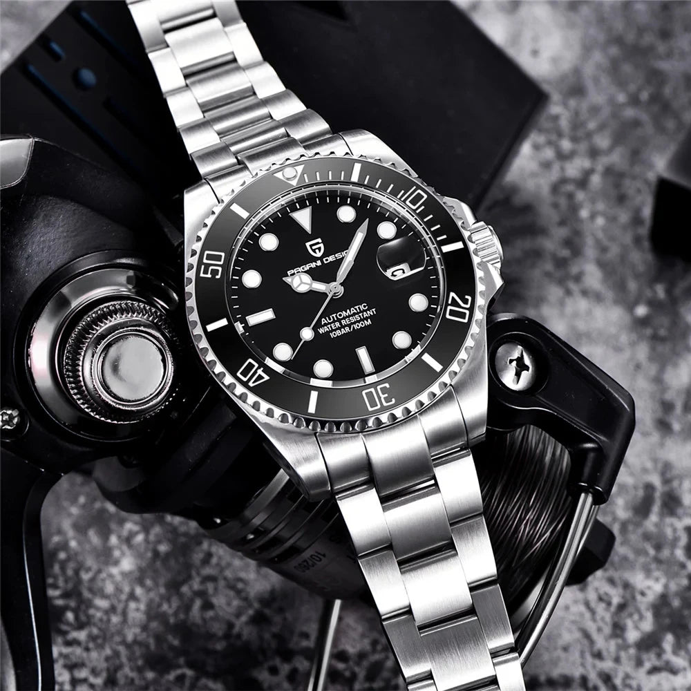 Reloj Automático Hombre 43mm – Movimiento NH35, Cristal de Zafiro, Acero Inoxidable, Deportivo 100M ⭐4.7 (184 Opiniones)