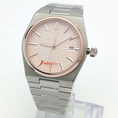 Reloj Automático 40mm NH35 – Cristal de Zafiro, Acero Inoxidable, Estilo Clásico