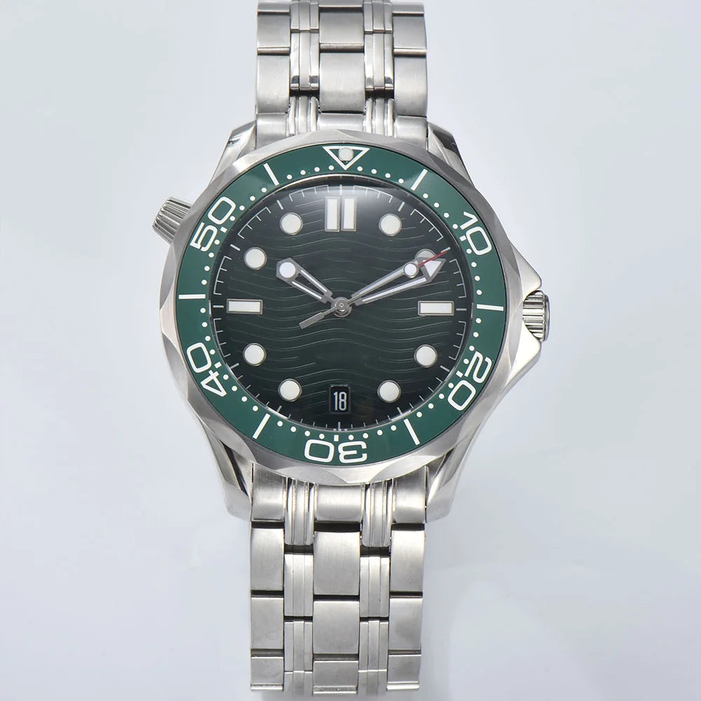 Reloj Automático OUMASHI 42mm – NH35A, Cristal de Zafiro, Bisel de Cerámica, 100M
