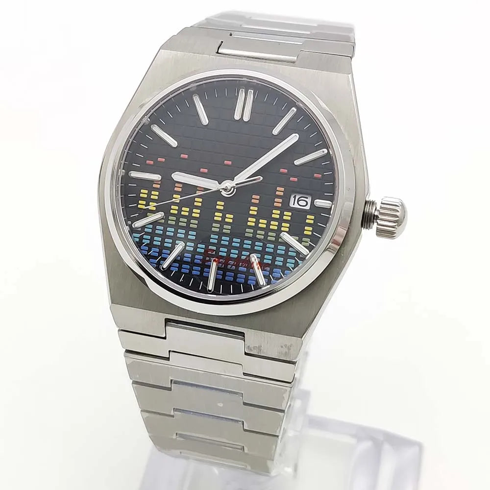 Reloj Automático 40mm NH35 – Cristal de Zafiro, Acero Inoxidable, Estilo Clásico