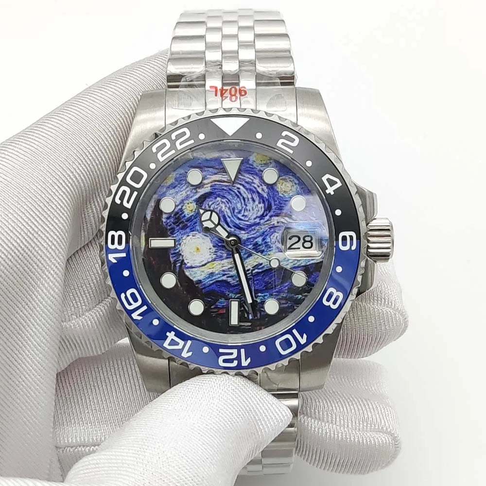 Reloj Automático para Hombre 40mm – NH35 Japonés, Caja de Acero Inoxidable, Cristal Zafiro, Resistente al Agua