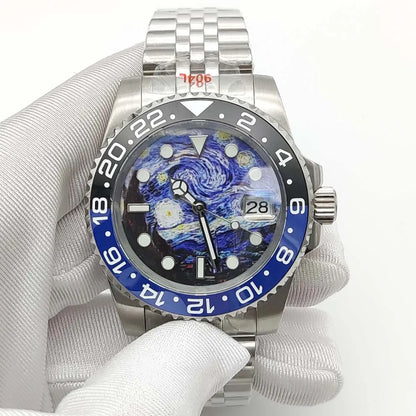 Reloj Automático para Hombre 40mm – NH35 Japonés, Caja de Acero Inoxidable, Cristal Zafiro, Resistente al Agua