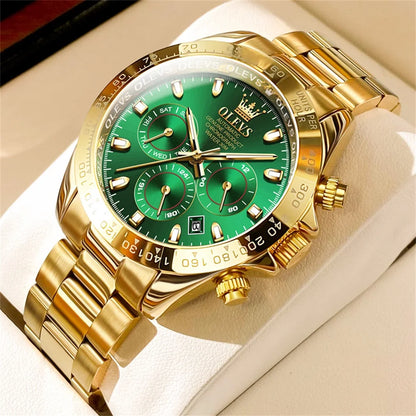 Reloj Automático Hombre 40mm – Mecánico Militar, Acero Inoxidable, Calendario Completo, Visualización de Semana, Impermeable 3ATM ⭐4.8 (167 Opiniones)