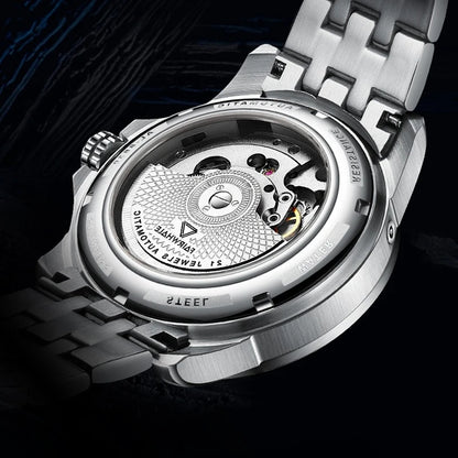 Reloj Automático Hombre – Mecánico Esqueleto, Tourbillon Decorativo, Acero Inoxidable, Calendario Completo, Impermeable 3ATM ⭐4.7 (148 Opiniones)