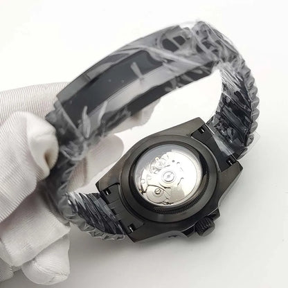 Reloj Automático 40mm – Movimiento NH36, Cristal de Zafiro, Caja Negra, Brazalete Jubilee