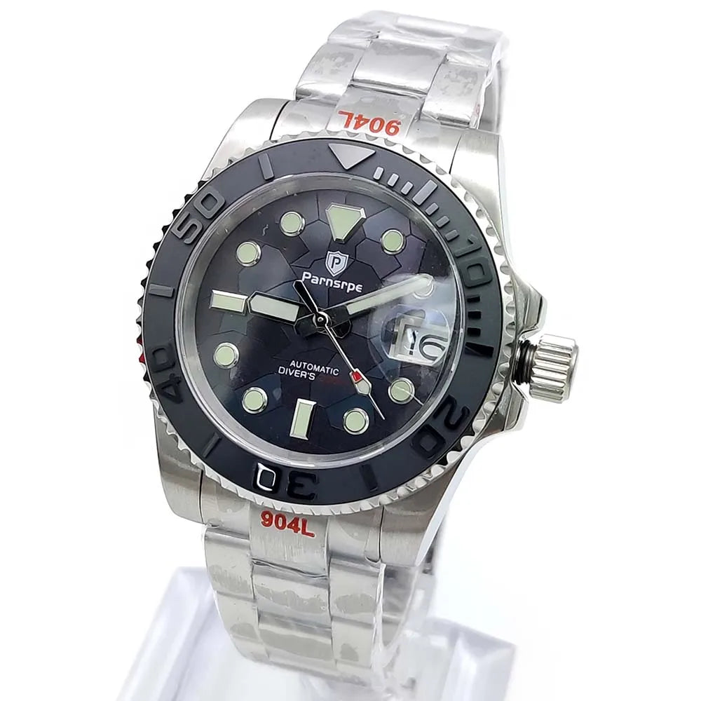 Reloj Automático 40mm – Movimiento NH35, Cristal de Zafiro, Caja de Acero 316L, Luminiscente