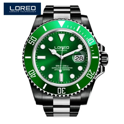 Reloj Automático Hombre – Mecánico de Buceo 200M, Cristal Zafiro, Movimiento Seagull, Acero Inoxidable, Calendario Completo. ⭐4.4 (109 Opiniones)