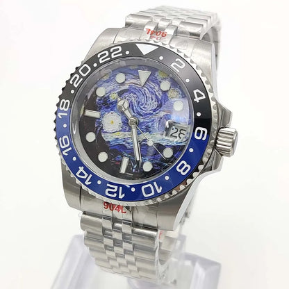 Reloj Automático para Hombre 40mm – NH35 Japonés, Caja de Acero Inoxidable, Cristal Zafiro, Resistente al Agua