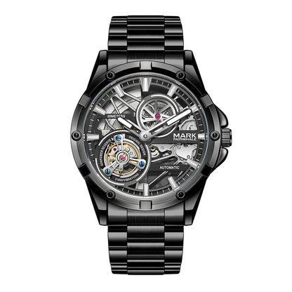 Reloj Automático Hombre 44mm – Esqueleto Mecánico, Tourbillon Decorativo, Acero Inoxidable, Impermeable 3ATM ⭐4.7 (138 Opiniones)