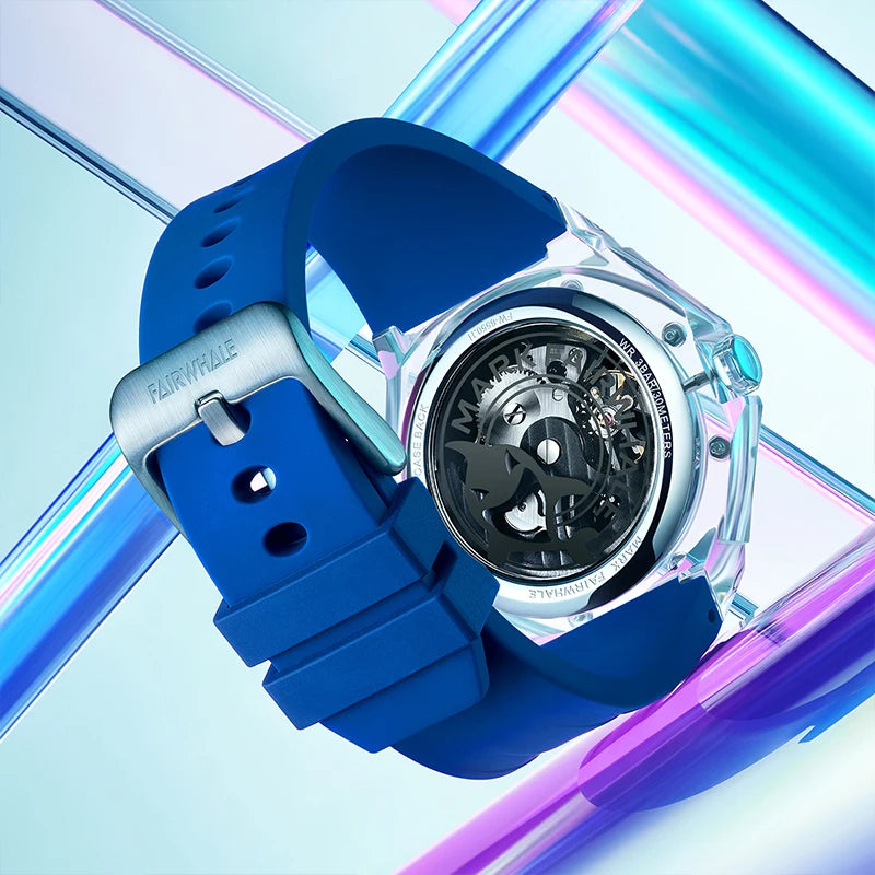 Reloj Automático Hombre 42mm – Deportivo con Correa de Silicona, Luminiscente, Resistente al Agua, Estilo Casual