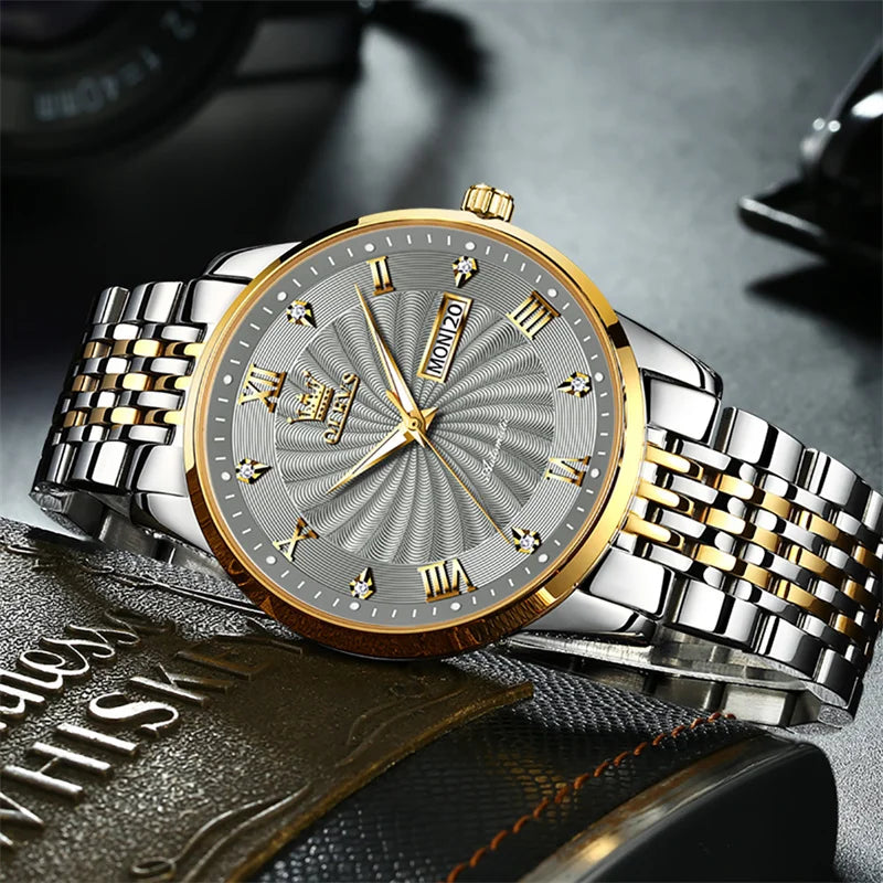 Reloj Automático Hombre 41mm – Esfera Gris, Calendario Completo, Acero Inoxidable, 40-44mm, 3ATM.⭐4.7 (19 Opiniones)
