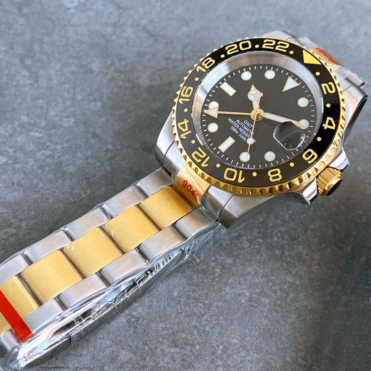 Reloj Automático de Buceo, 40mm, NH34A GMT, Acero Inoxidable 316L, Cristal Zafiro, Bisel Cerámico, 200M ⭐4.8 (183 Opiniones)