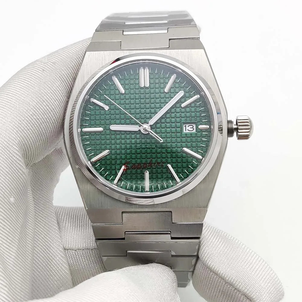 Reloj Automático 40mm NH35 – Cristal de Zafiro, Acero Inoxidable, Estilo Clásico