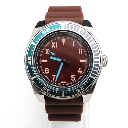 Reloj Automático 42mm NH35 – 15 Colores, Cristal de Zafiro, Caja de Acero, Correa de Caucho