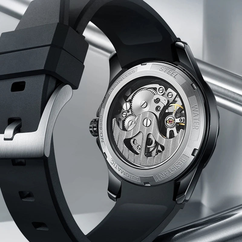 Reloj Automático Hombre 43mm – Mecánico Esqueleto, Acero Inoxidable, Manecillas Luminiscentes, Impermeable 3ATM ⭐4.6 (158 Opiniones)