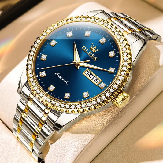 Reloj Automático Hombre 41mm – Mecánico Acero Inoxidable, Calendario Completo, Visualización de Semana, Impermeable 3ATM ⭐4.7 (134 Opiniones)