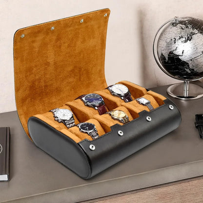 Estuche de Viaje para Relojes – Organizador de 6 Compartimentos en Cuero PU – Para Hombre y Mujer.⭐4.8 (64 Opiniones)
