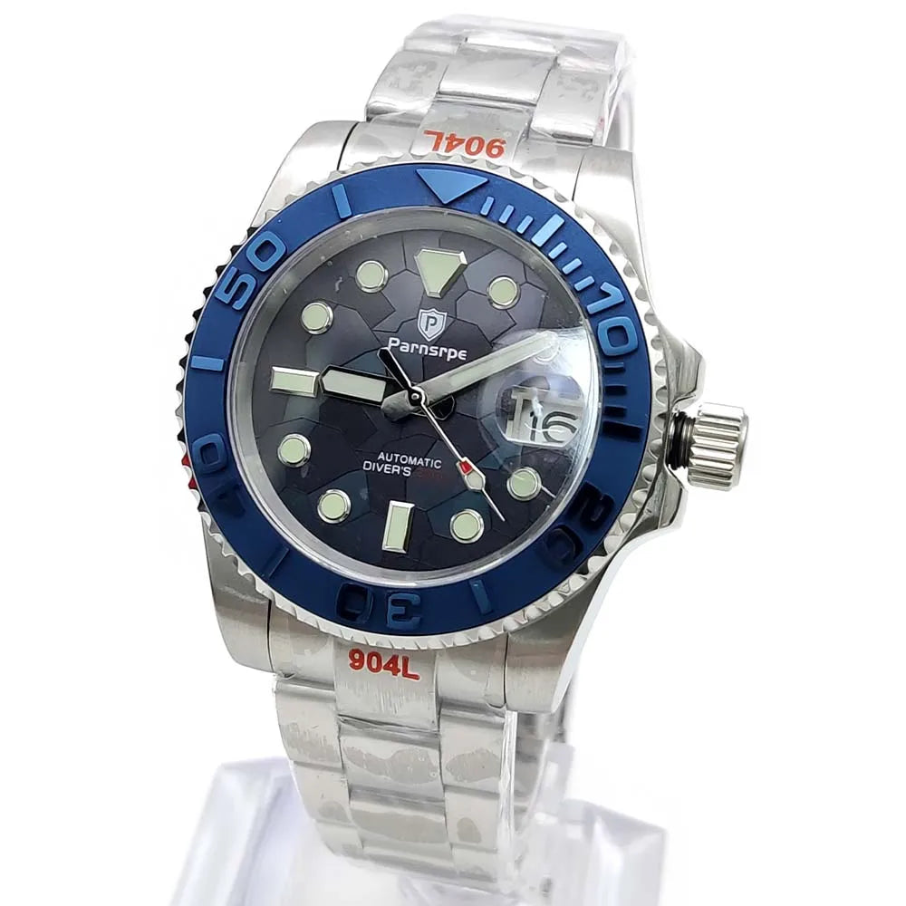 Reloj Automático 40mm – Movimiento NH35, Cristal de Zafiro, Caja de Acero 316L, Luminiscente