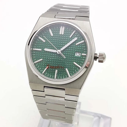Reloj Automático 40mm NH35 – Cristal de Zafiro, Acero Inoxidable, Estilo Clásico