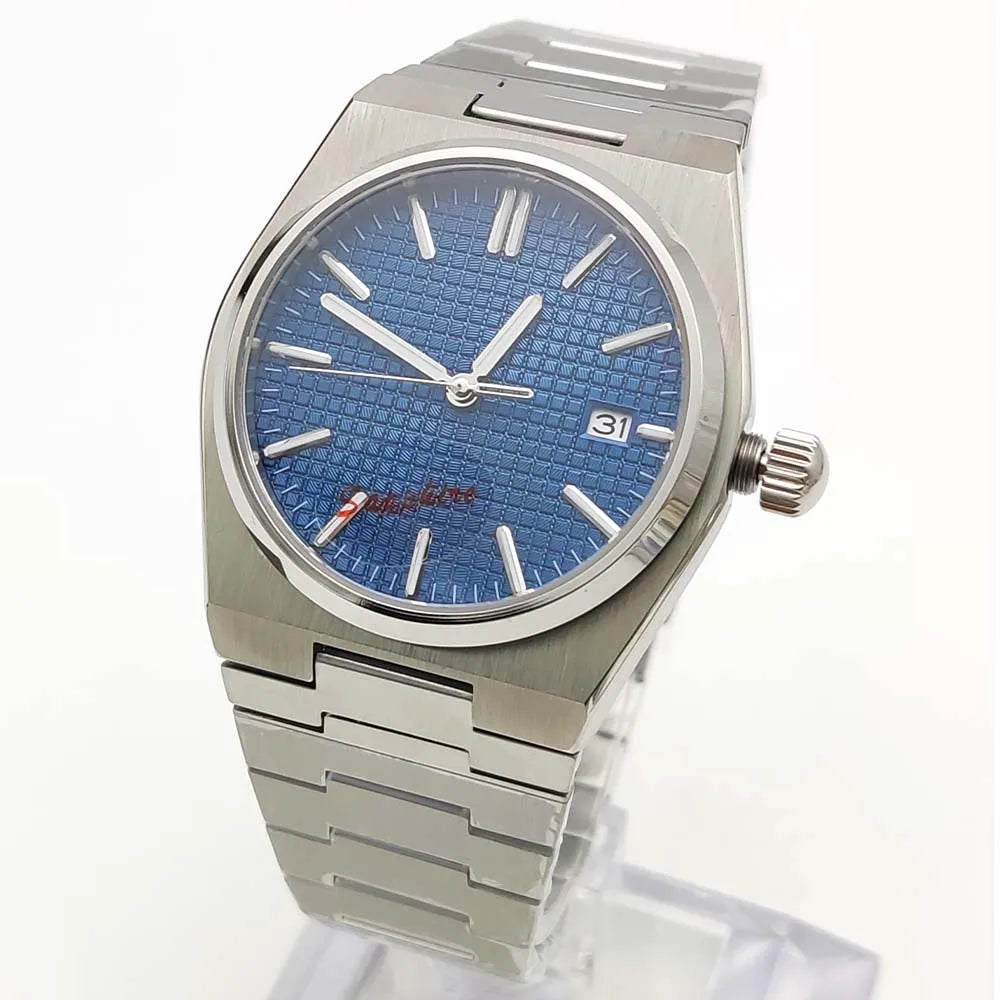 Reloj Automático 40mm NH35 – Cristal de Zafiro, Acero Inoxidable, Estilo Clásico
