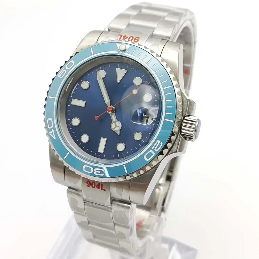 Reloj Automático 40mm NH35 – Cristal de Zafiro, Acero Inoxidable, Estilo Elegante