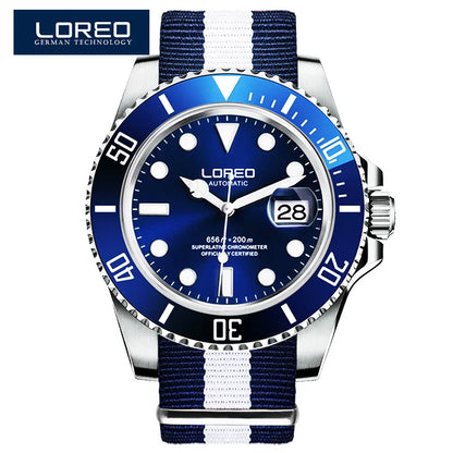 Reloj Automático Hombre – Mecánico de Buceo 200M, Cristal Zafiro, Movimiento Seagull, Acero Inoxidable, Calendario Completo. ⭐4.4 (109 Opiniones)