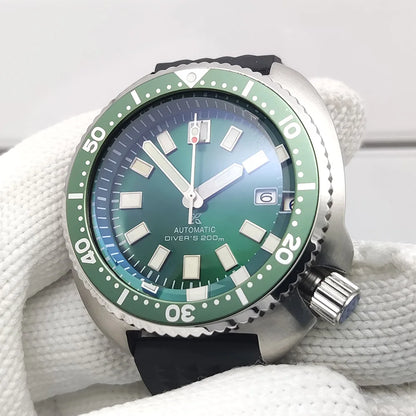 Reloj Automático Parnsrpe Turtle Diver 43mm – NH35A Japonés, Cristal de Zafiro AR, Bisel Cerámico, 100M