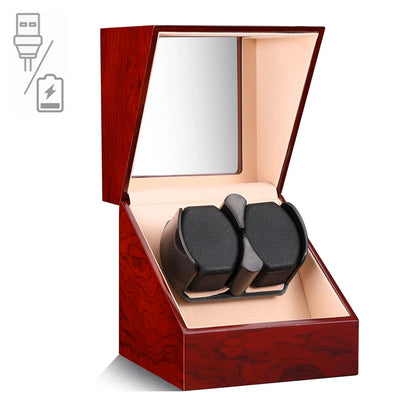 Embers Watch Winder Automático Individual – Caja de Madera con Motor Silencioso Mabuchi y Tapa de Cristal.⭐4.5 (35 Opiniones)
