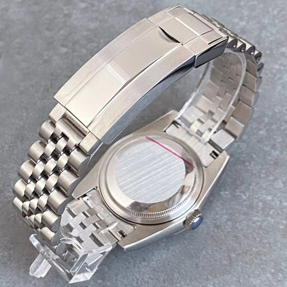 Reloj Automático de Buceo NH35A – 200M, Esfera Gris Rayos de Sol, Números Romanos Verdes, Cristal de Zafiro, 36/39mm, Brazalete de Acero