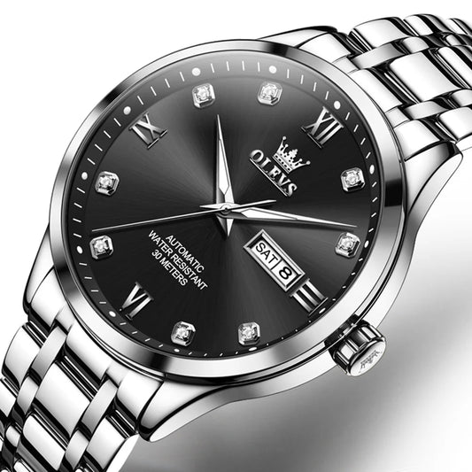 Reloj Automático Hombre 42mm – Mecánico Acero Inoxidable, Calendario Completo, Visualización de Semana, Impermeable 3ATM ⭐4.8 (174 Opiniones)