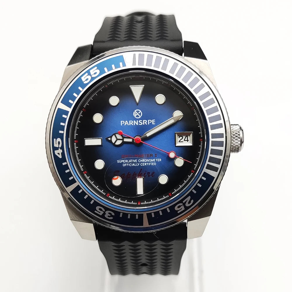 Reloj Automático 42mm NH35 – 15 Colores, Cristal de Zafiro, Caja de Acero, Correa de Caucho
