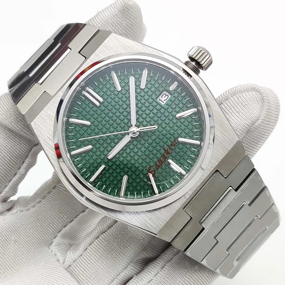 Reloj Automático 40mm NH35 – Cristal de Zafiro, Acero Inoxidable, Estilo Clásico