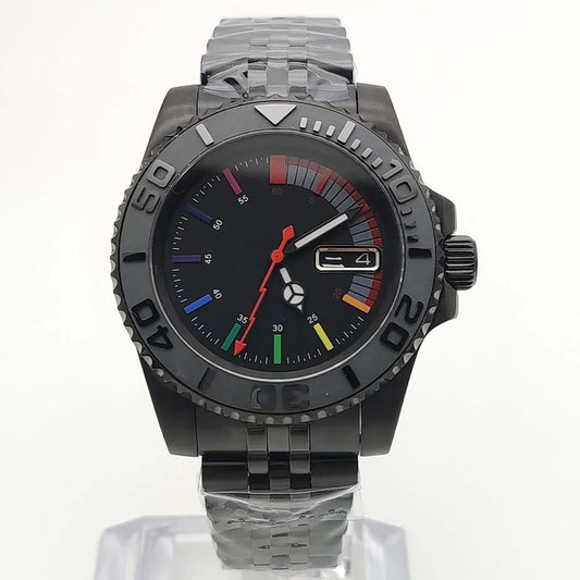 Reloj Automático 40mm – Movimiento NH36, Cristal de Zafiro, Caja Negra, Brazalete Jubilee