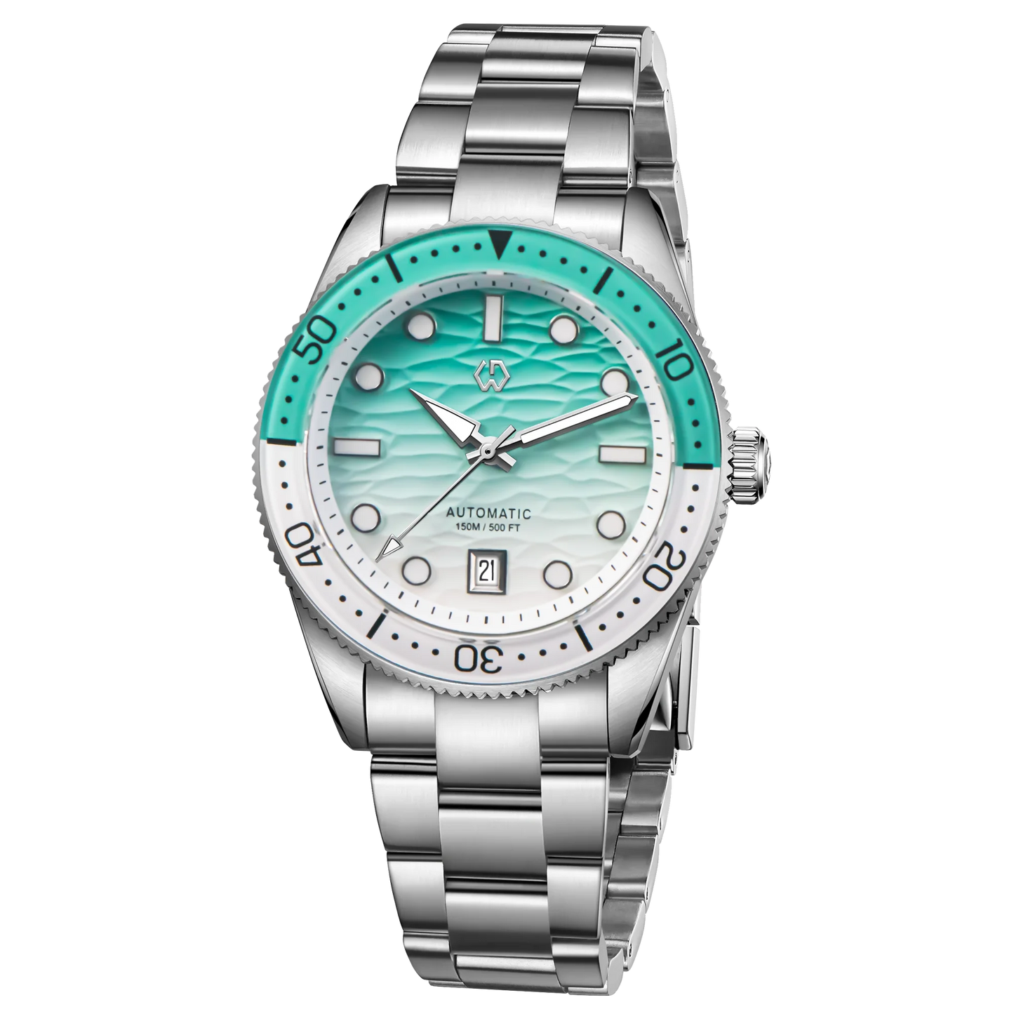 Reloj Automático de Buceo para Hombre 40mm – Esfera Azul Oceánica, Movimiento Japonés 8215, Cristal de Zafiro, Resistente al Agua 150M ⭐4.8 (201 Opiniones)