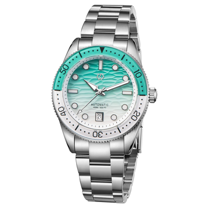 Reloj Automático de Buceo para Hombre 40mm – Esfera Azul Oceánica, Movimiento Japonés 8215, Cristal de Zafiro, Resistente al Agua 150M ⭐4.8 (201 Opiniones)
