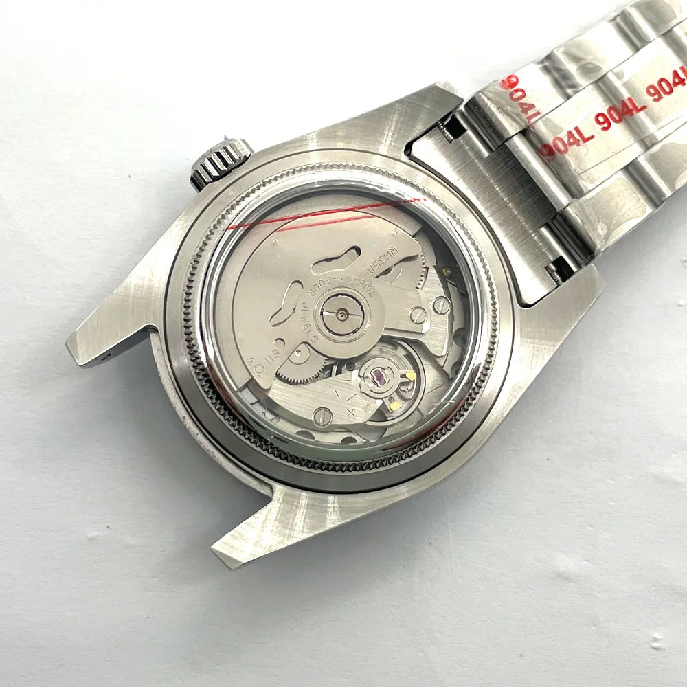 Reloj Automático para Hombre 39/36mm – Movimiento NH35, Cristal de Zafiro, Acero Inoxidable 316L, 100M