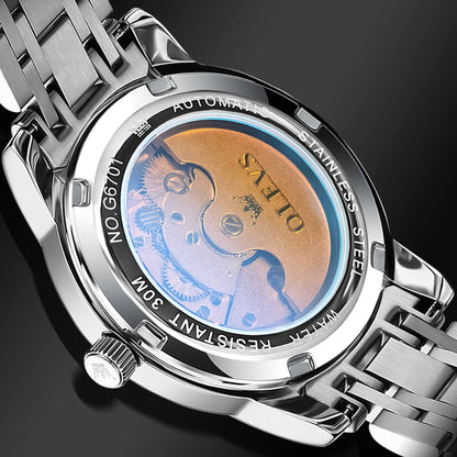 Reloj Automático Hombre 42mm– Mecánico de Lujo, Tourbillon Decorativo, Acero Inoxidable, Calendario Completo, Impermeable 3ATM ⭐4.6 (152 Opiniones)