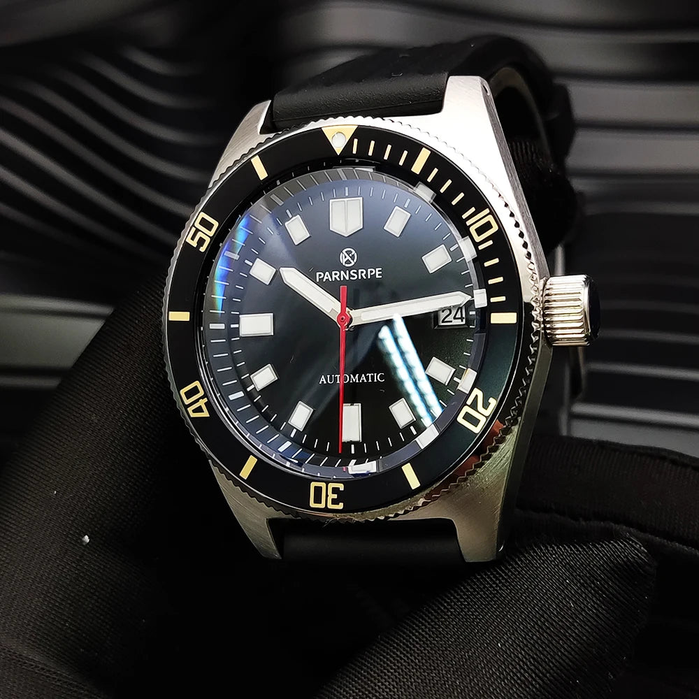 Reloj Automático Parnsrpe 40mm – NH36A Japonés, Cristal de Zafiro, Luminiscente, 100M