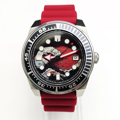 Reloj Automático 42mm NH35 – 15 Colores, Cristal de Zafiro, Caja de Acero, Correa de Caucho