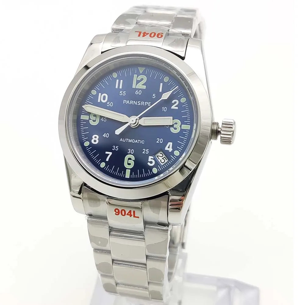 Reloj Automático Clásico 39mm NH35 – Acero Inoxidable, Cristal de Zafiro