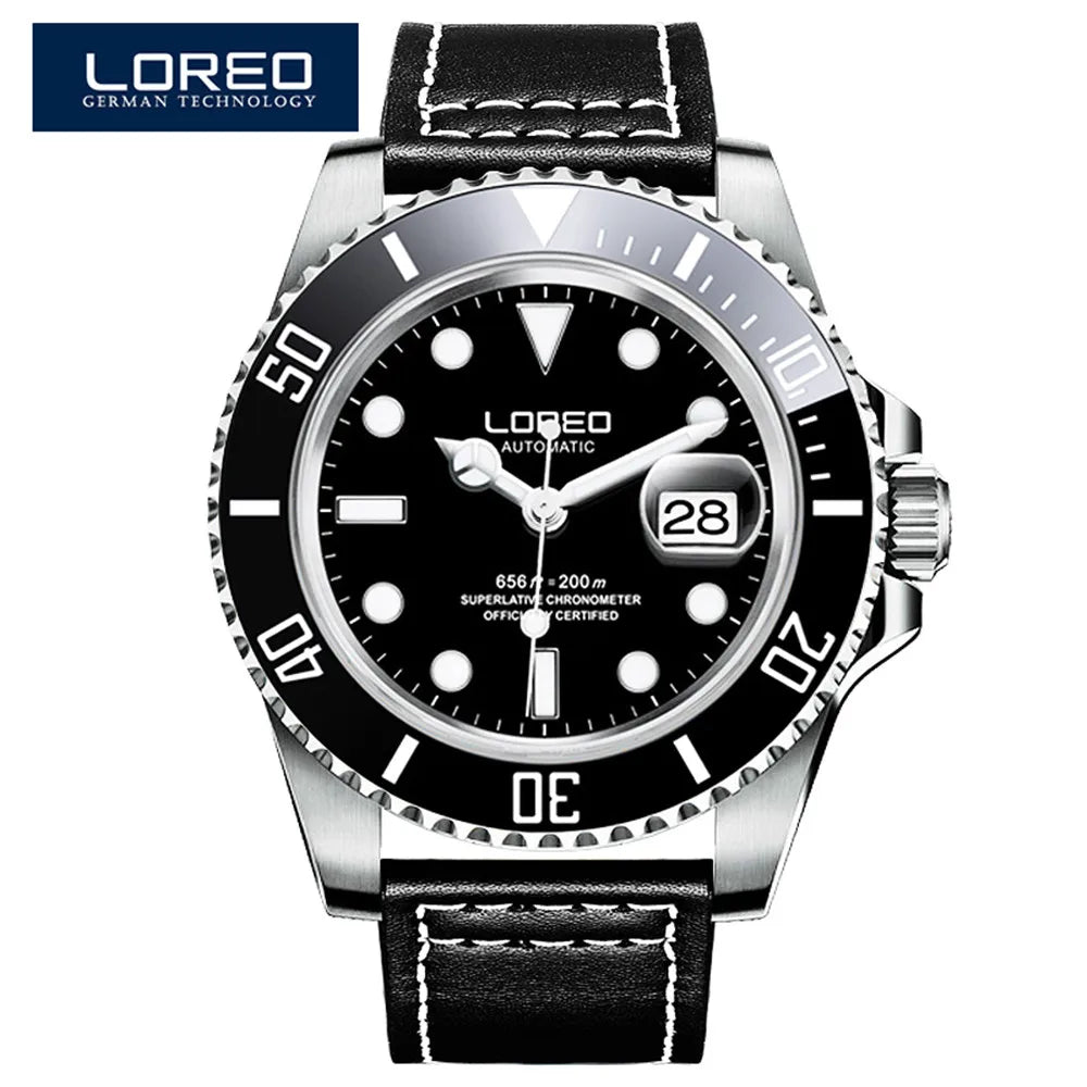 Reloj Automático Hombre – Mecánico de Buceo 200M, Cristal Zafiro, Movimiento Seagull, Acero Inoxidable, Calendario Completo. ⭐4.4 (109 Opiniones)