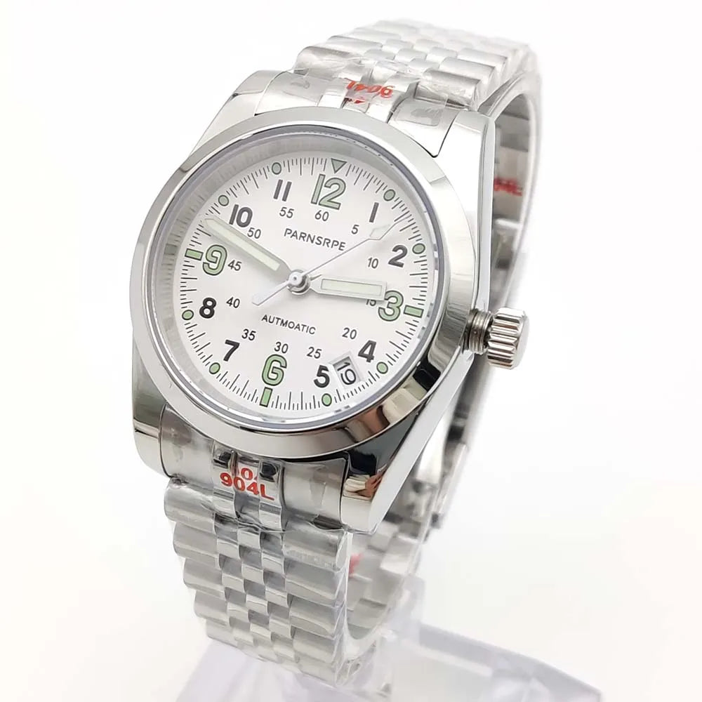 Reloj Automático Clásico 39mm NH35 – Acero Inoxidable, Cristal de Zafiro