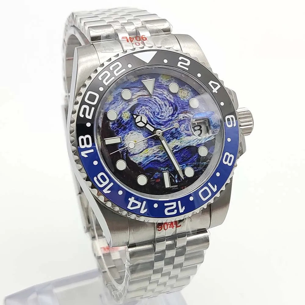 Reloj Automático para Hombre 40mm – NH35 Japonés, Caja de Acero Inoxidable, Cristal Zafiro, Resistente al Agua