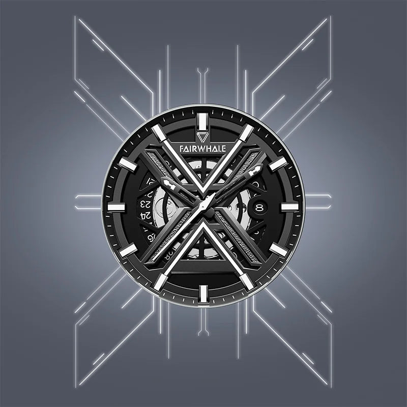 Reloj Automático Hombre 42mm – Esqueleto Mecánico, Acero Inoxidable, Impermeable 3ATM, Calendario Completo ⭐4.8 (96 Opiniones)