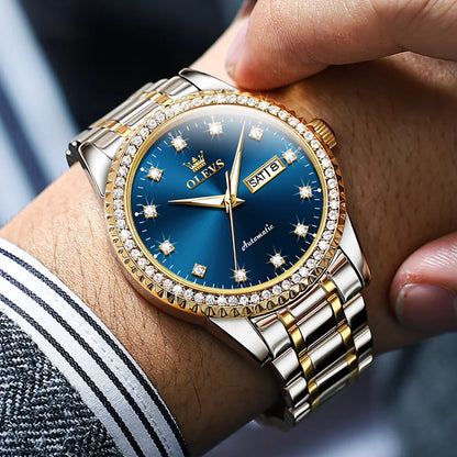 Reloj Automático Hombre 41mm – Mecánico Acero Inoxidable, Calendario Completo, Visualización de Semana, Impermeable 3ATM ⭐4.7 (134 Opiniones)