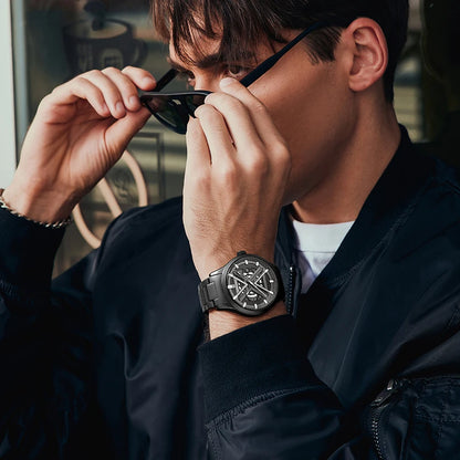 Reloj Automático Hombre 42mm – Esqueleto Mecánico, Acero Inoxidable, Impermeable 3ATM, Calendario Completo ⭐4.8 (96 Opiniones)
