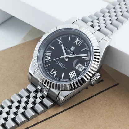 Reloj Automático Mecánico, 36mm/39mm, Acero Inoxidable 316L, NH35, Cristal Zafiro, Números Romanos, 10ATM ⭐4.7 (189 Opiniones)
